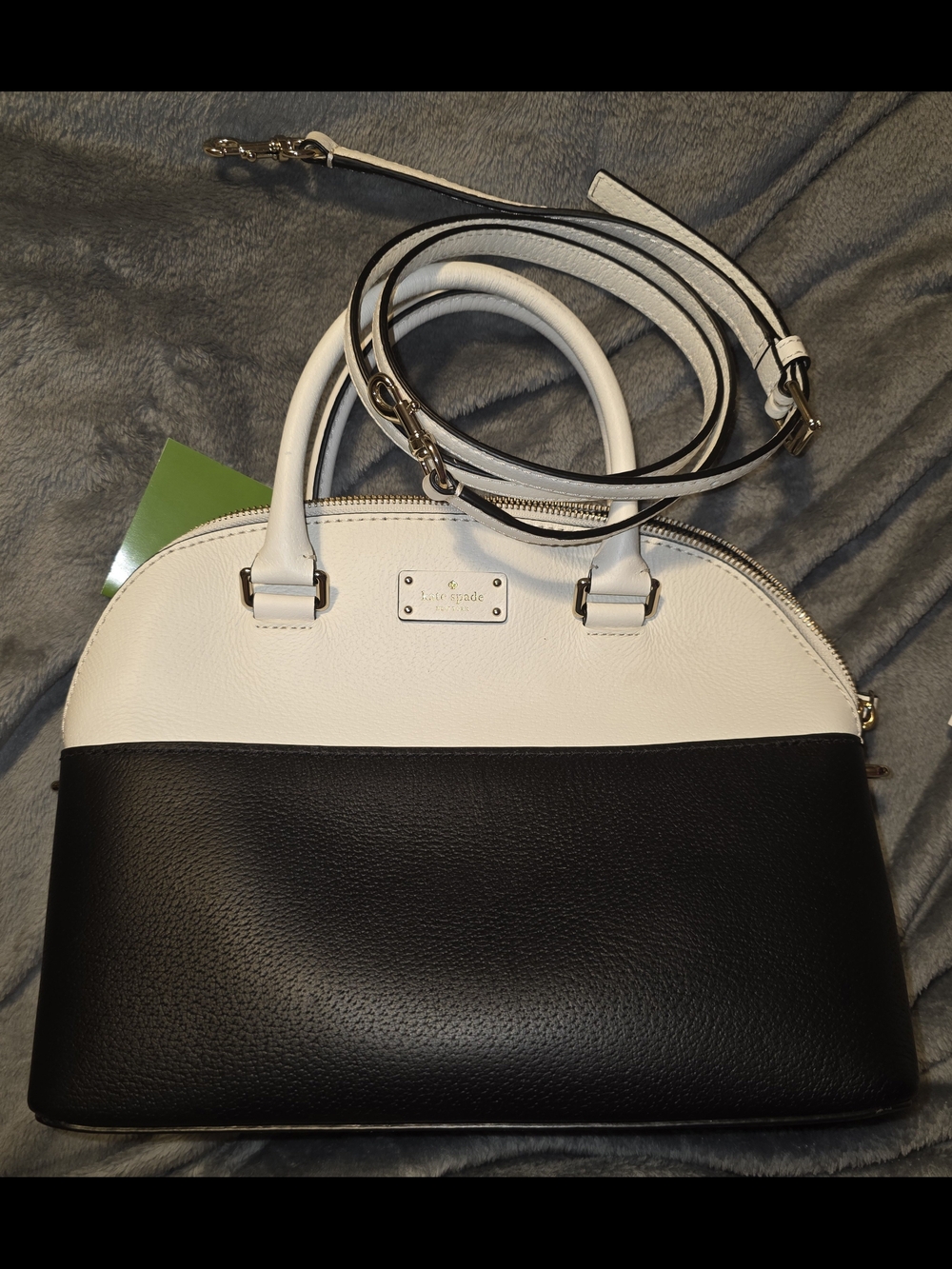 Kate Spade New York Grove Street Carli Dome Satchel In Black/Cement